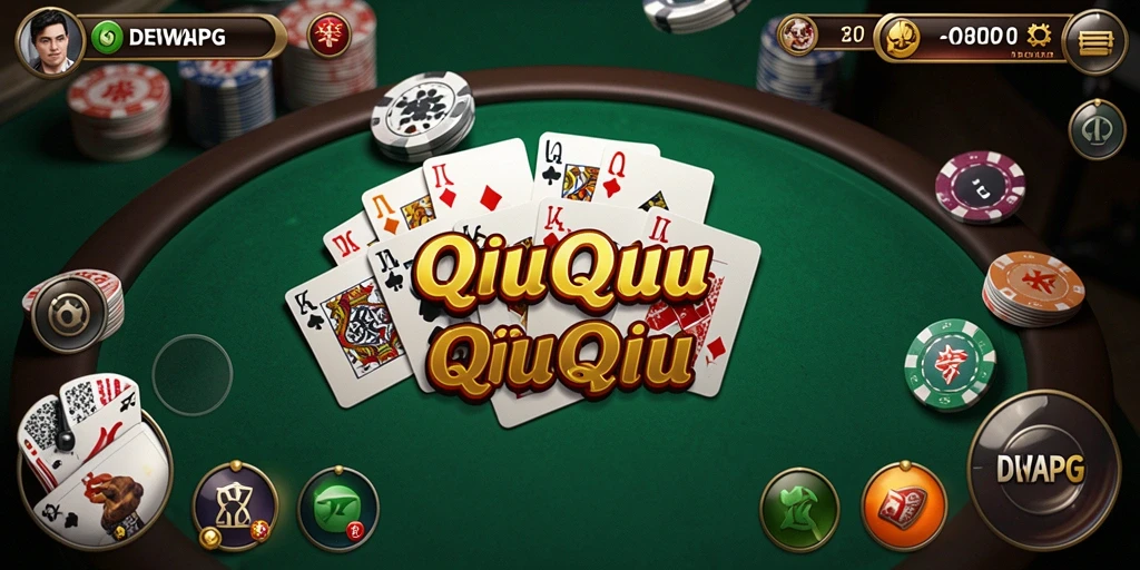 Tampilan gameplay DEWAPG yang seru dalam permainan QiuQiu.
