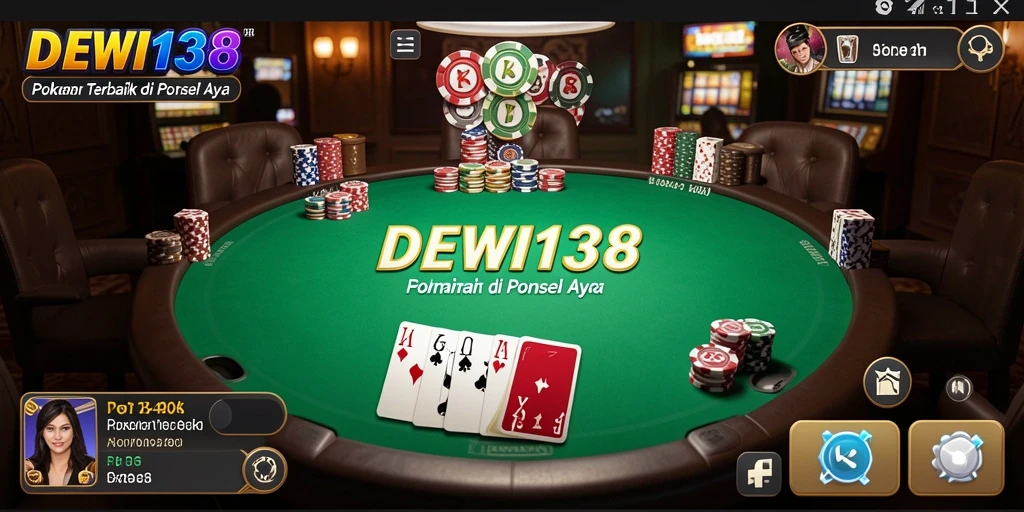 Screenshot utama DEWI138 menampilkan aksi bermain Poker yang seru dan mendebarkan.