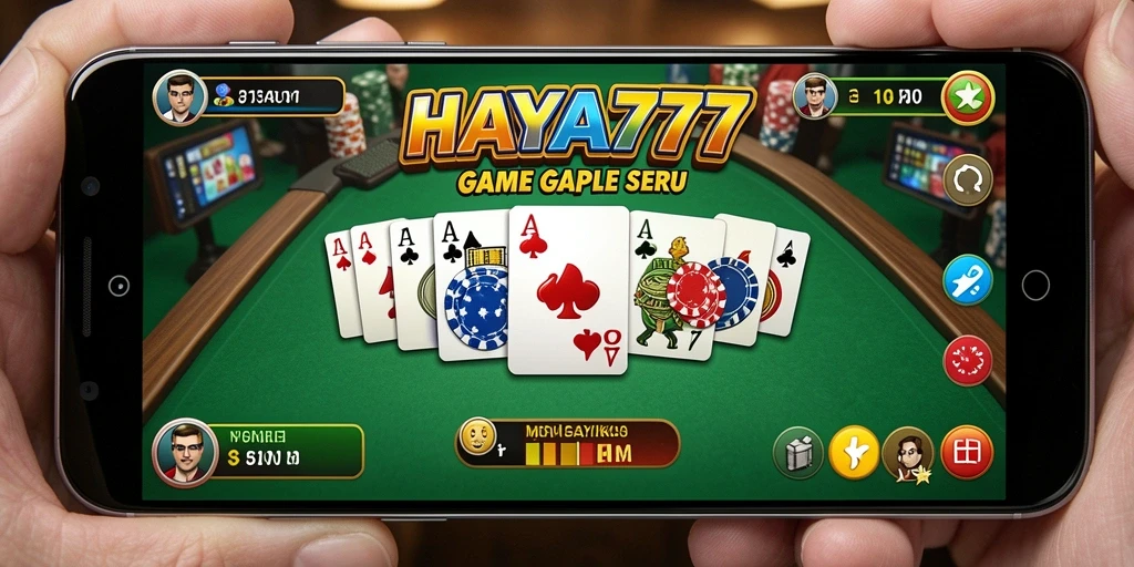 Tampilan gameplay seru dalam HAYA777 yang penuh strategi Gaple.