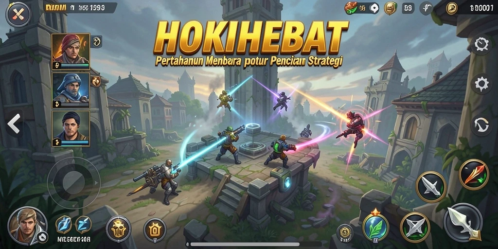 Tampilan gameplay HOKIHEBAT yang mendebarkan dan strategis.