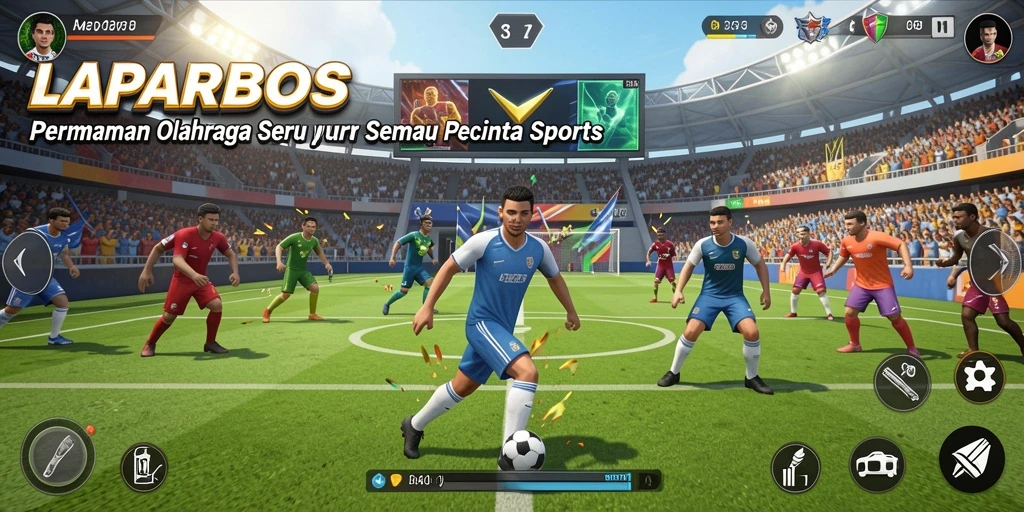 Tampilan gameplay LAPARBOS yang dinamis dan seru.