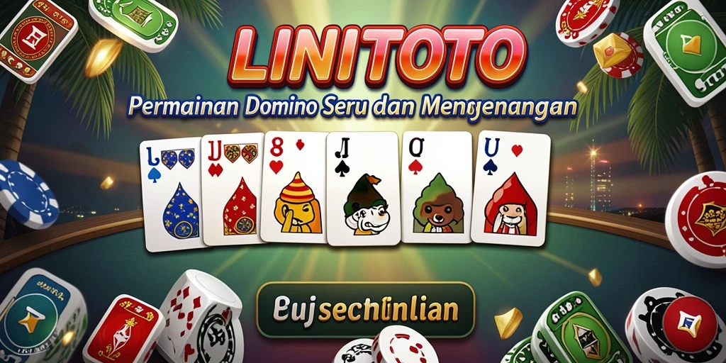 Screenshot utama LINITOTO menampilkan gameplay Domino yang mendebarkan.