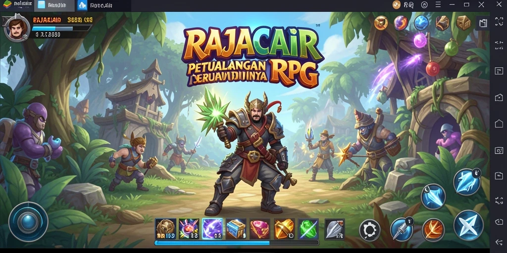 Tampilan gameplay seru RAJACAIR yang menampilkan pertarungan dan eksplorasi.