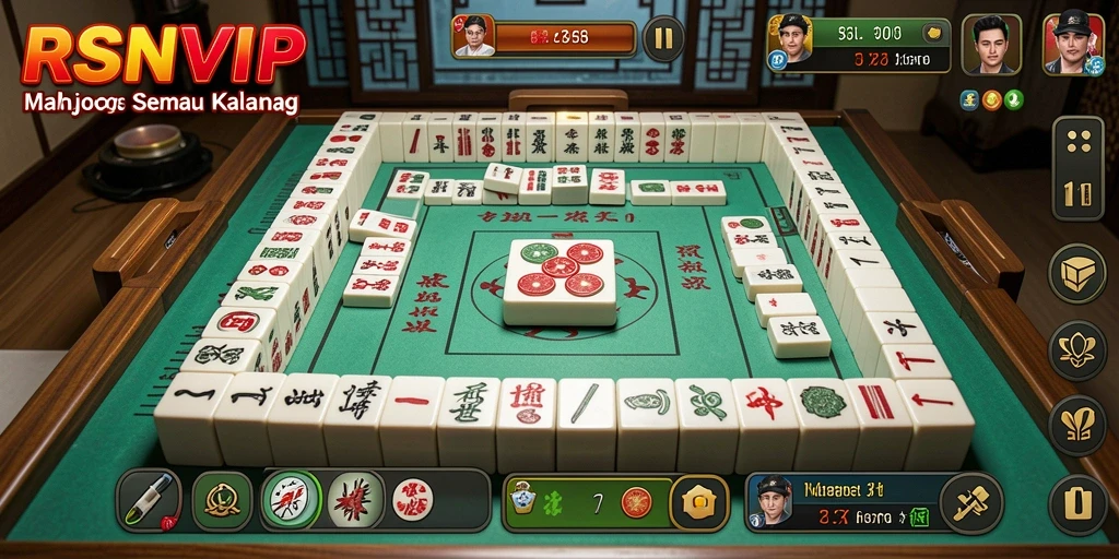 Screenshot utama RSNVIP menampilkan gameplay seru Mahjong dengan grafis yang menawan.