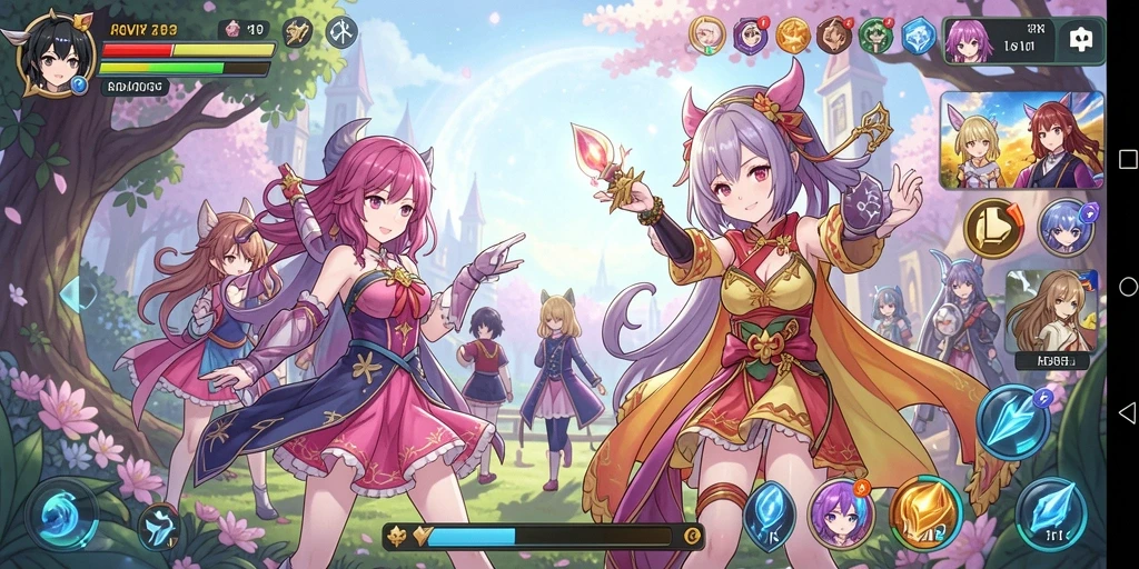 Gameplay seru dari RVIP dengan karakter Anime yang menarik.