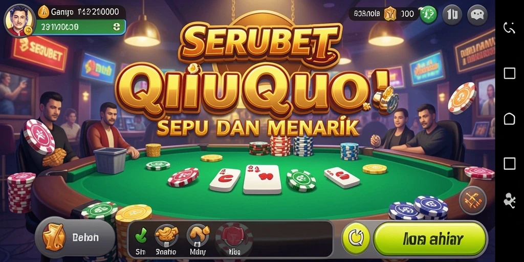 Gameplay seru QiuQiu di SERUBET dengan kartu yang menarik.