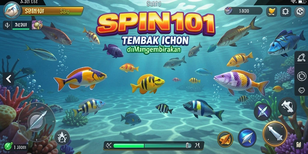 Tangkapan layar menampilkan aksi seru gameplay Tembak Ikan.